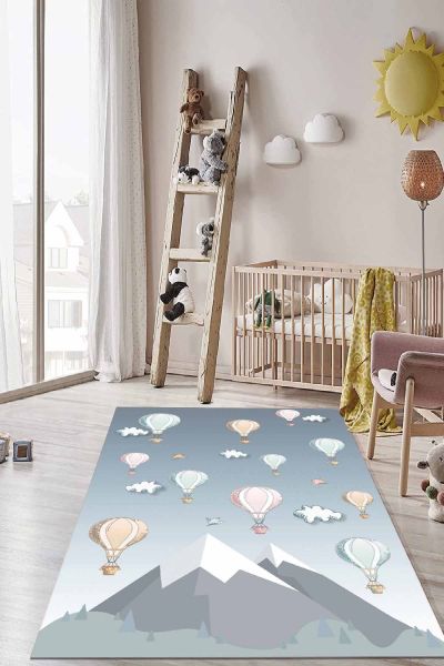 Birkilim Yıkanabilir İpeksi Kaymaz Taban Çocuk Odası Halısı | MLN-IP-HT-270