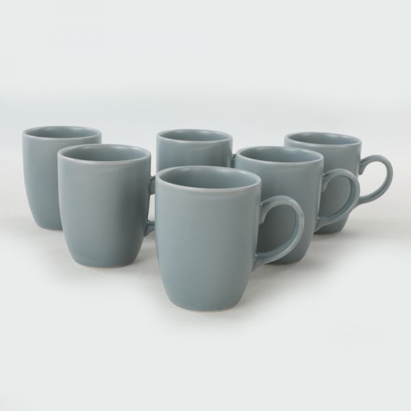 Matte Gray Cloud Mug 9 Cm 6 Pcs | ceramics