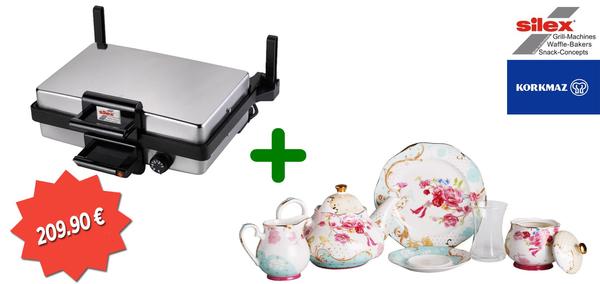 Silex Gümüş Tost & Lahmacun & Izgara Makinesi | Korkmaz Flora Çiçek Desenli Porselen Çay Seti