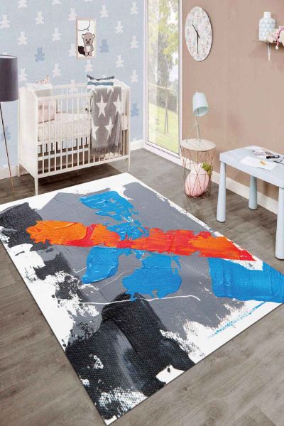 Birkilim Yıkanabilir İpeksi Kaymaz Taban Çocuk Odası Halısı | MLN-IP-SD-146