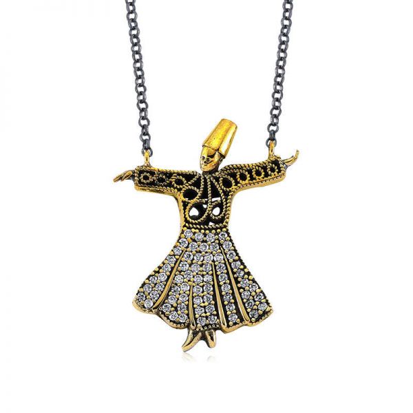 Gümüş Otantik Semazen Bayan Kolye