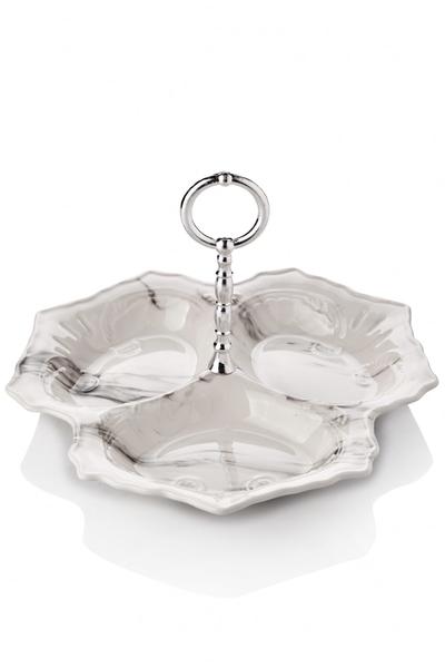 Marmormuster 3 Abschnitt Großer Service mit Griff