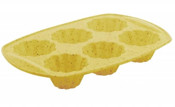 Taç Minori 6 Gözlü Silikon Kek Kalıbı | Sarı | TAC-6527