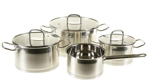 Schäfer 4'lü Tencere Seti 7 Parça | Gümüş | 12113