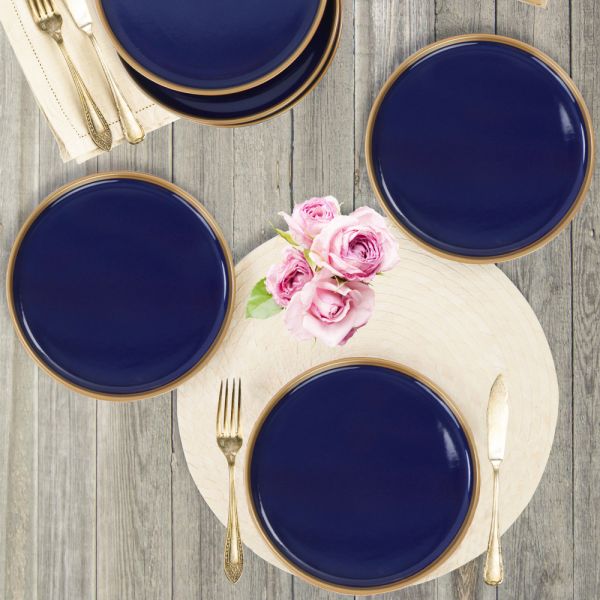 Nordic Gold Kobalt Pasta Tabağı 22 Cm 6 Adet | Keramika