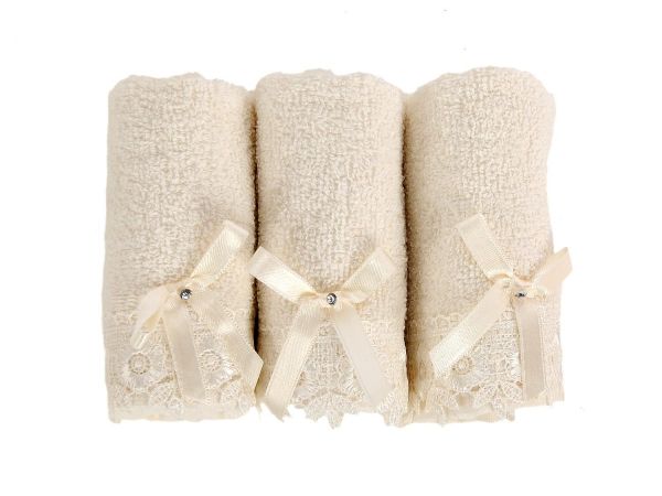 Candy Pamuklu Mutfak Havlu Takımı 3'lü Krem