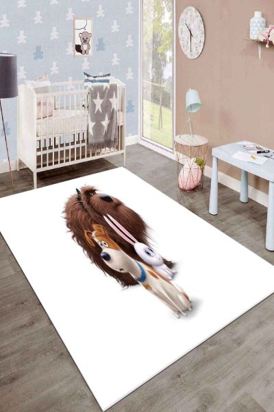 Birkilim Yıkanabilir İpeksi Kaymaz Taban Çocuk Odası Halısı | MLN-IP-SD-196