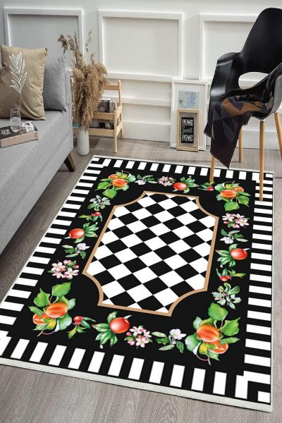 Birkilim Yıkanabilir Dekoratif Halı İpeksi Kaymaz Taban | MLN-IP-HS-521