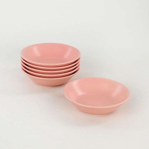 Hitit Mat Açık Pembe Yemek Tabağı 18 Cm 6 Adet | Keramika