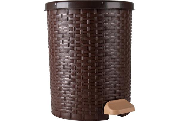 Violet Rattan Modern Çöp Kovası 20 Litre | 724-darkbrown