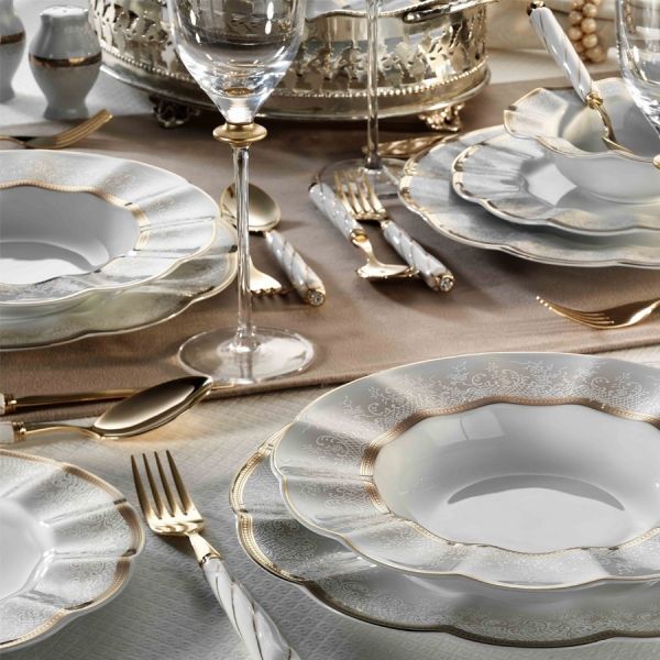 Kütahya Porselen 83 Parça Nil 62743 Yuvarlak Yemek Takımı EKSİK ÜRÜN 564