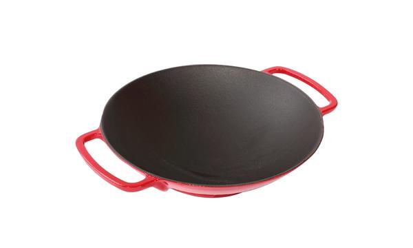 36 Cm Iron Red Döküm Wok Tava