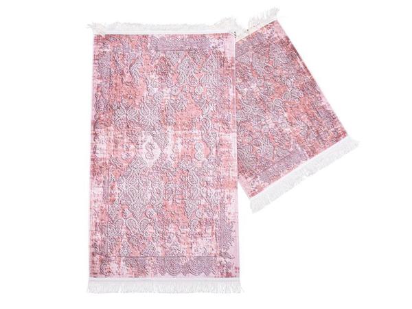 Darla Rectangular Bath Mat Set 2 in 1 Powder