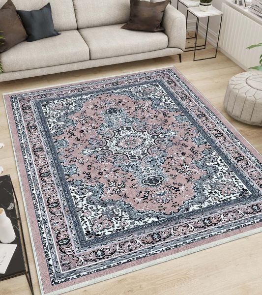 Birkilim Yıkanabilir Dekoratif Halı İpeksi Kaymaz Taban | MLN-IP-SD-523