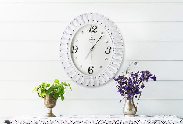 Almina Klasik Duvar Saati - Beyaz