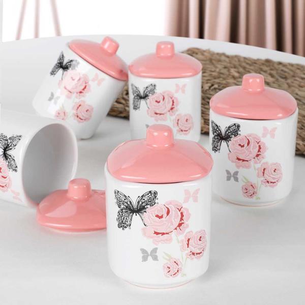 Gül Trend Baharat Takımı 8 cm 5 Adet | Keramika