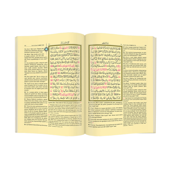 Kuranı Kerim - Arapça ve Meal - Mealli Kuranı Kerim - Bilgisayar Hatlı - Orta Boy - Mühürlü - Hayrat