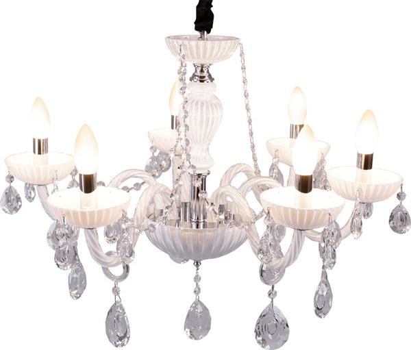 Almina 6 Kollu Led Avize | Krom | 60x40cm