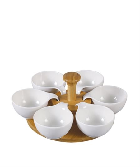 Porselen Bambu Standli 5 Li Kase 20.5X20.5X11.5 Cm