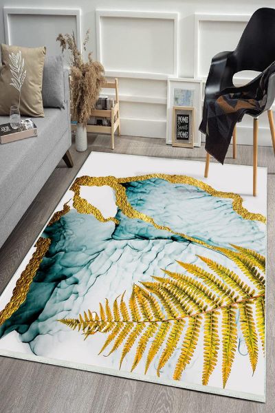 Birkilim Yıkanabilir Dekoratif Halı İpeksi Kaymaz Taban | MLN-IP-HS-562