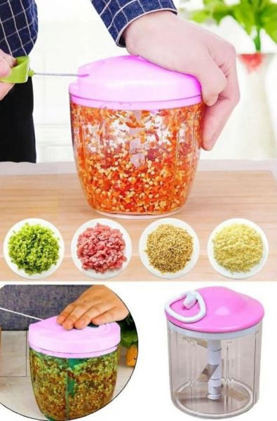 Rondo 5 Pales Corail avec Corde Rose