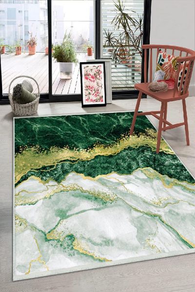 Birkilim Yıkanabilir Dekoratif Halı İpeksi Kaymaz Taban | MLN-IP-HS-315