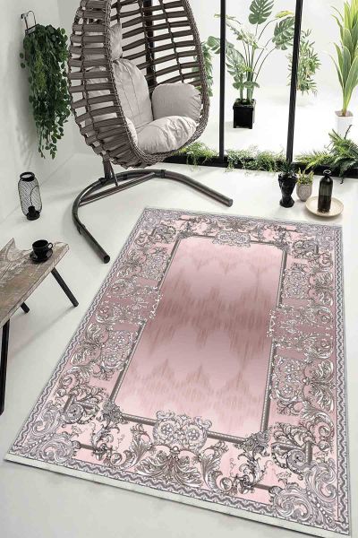 Birkilim Yıkanabilir Dekoratif Halı İpeksi Kaymaz Taban | MLN-IP-HK-083