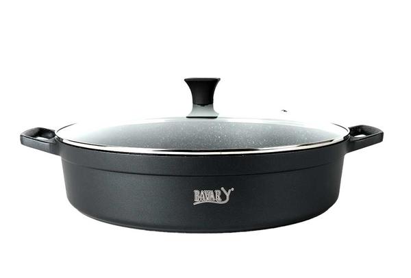 Bavary Granit Tencere | İndüksiyonlu | 40cm | Yüksek Kalite | Siyah | By-khqt40