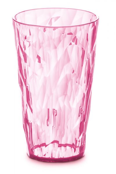 006-01-club şeffaf açık pembe plastik bardak 400ml