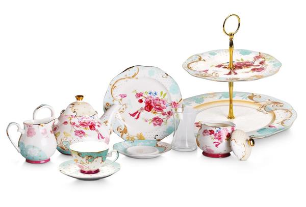 Korkmaz Flora | Fincan Takımı & Kurabiyelik & Çay Seti