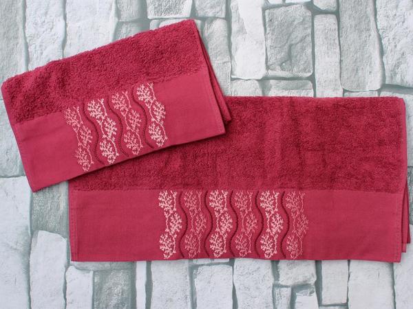 Çeyiz Diyarı Carmen Nakışlı 2 Li Havlu Takımı Fuşya