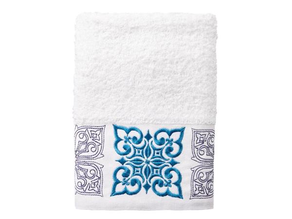 6 Piece Meric Hand Face Towel Set White Gray