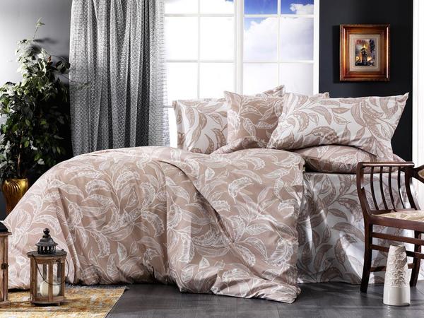 Dowry Diyarı Adel طقم غطاء لحاف مزدوج ذهبي بني