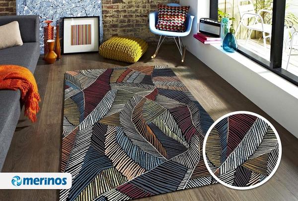 Merinos Diamond Relief Halı | Renkli | 22869-90-Multi