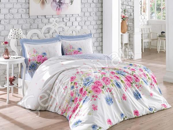 Cotton Box Ranforce Nevresim Takımı Sandrea Mavi Çift Kişilik | Cotton Box