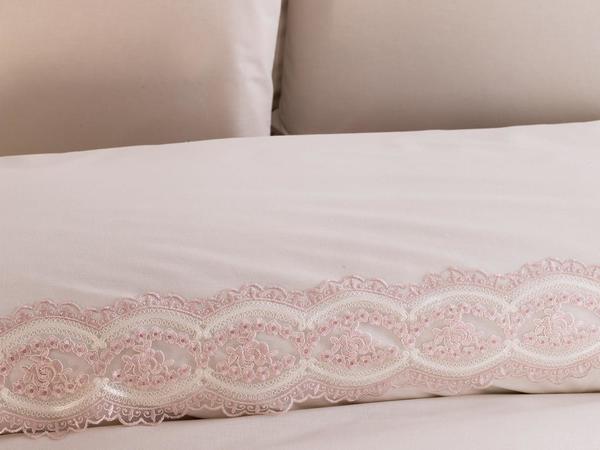 Ensemble de housse de couette à lacets Sanem Dowry, crème