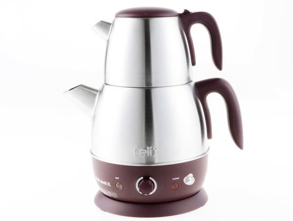 Felix Klasik Demli XL elektrischer Teekocher Braun / Matte FL394-braun-matte