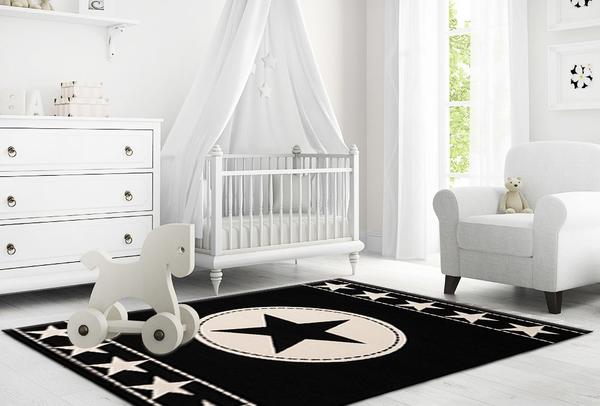 Merinos Sound Star Halı | Siyah | 21777-90-Black