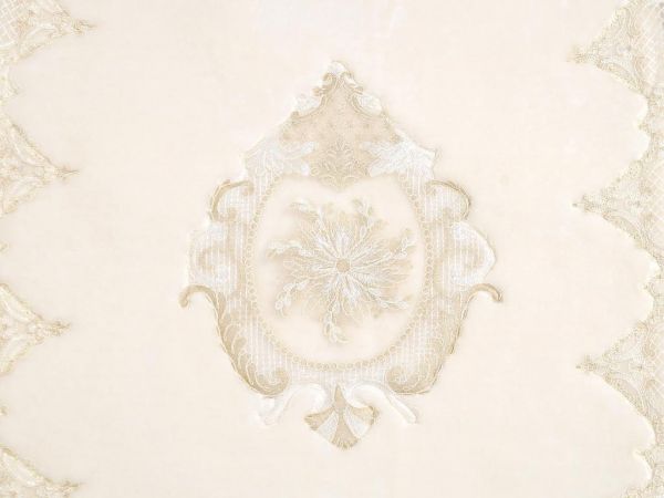 Helena Fransız Güpürlü 2 Li Banyo Paspas Takımı Krem