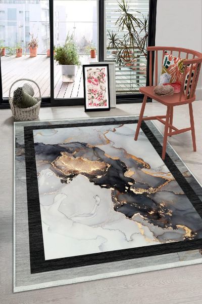 Birkilim Yıkanabilir Dekoratif Halı İpeksi Kaymaz Taban | MLN-IP-HS-239