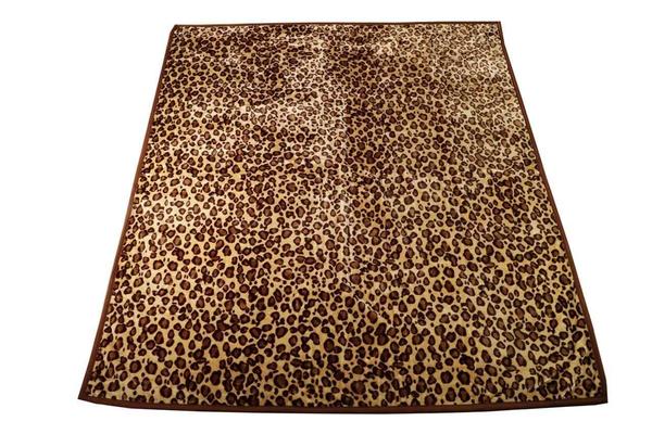 Almina Yün Battaniye | Kaplan Desen | Kahverengi | AL-20