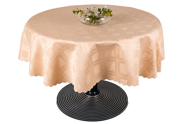 Bavary | Polyester Masa Örtüsü | Açık Pembe | 150x150 | By-mouertue-19