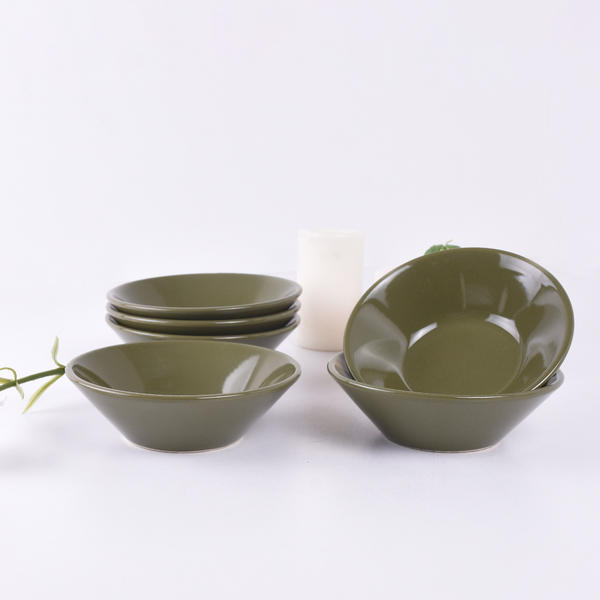 Koyu Yeşil Frig Çorba Kasesi 14 Cm 6 Adet | Keramika
