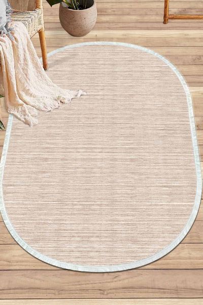 Birkilim Oval Yıkanabilir İpeksi Kaymaz Taban Dekoratif Halı | MLN-IP-O-SD-376