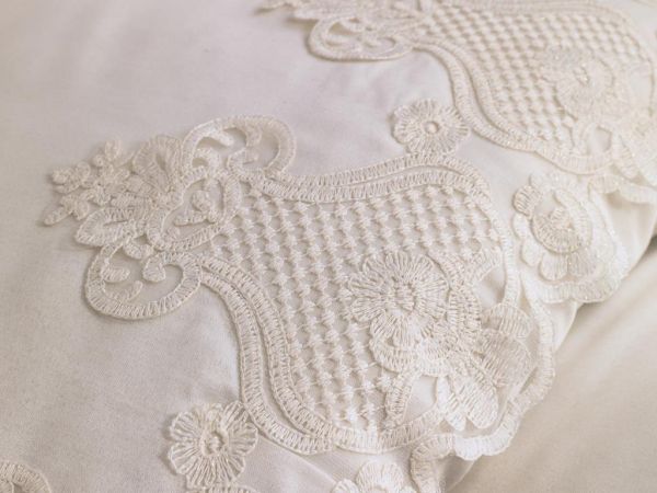 Dowery Dubai Double Duvet Cover Set Cream