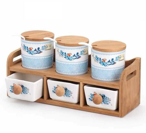 Korkmaz Natura 13 Parça Baharatlık Takımı | Mavi | A683-01