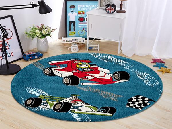 Festival Momo Çocuk Halısı | Yuvarlak | Mavi | Momo-560-07-Blue-133x133