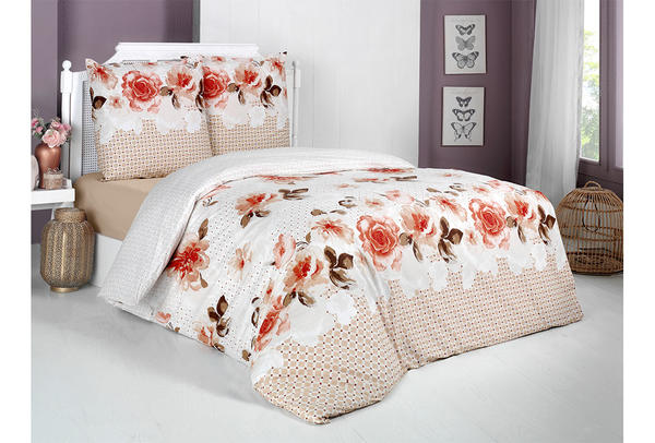 VictoriaHome Nevresim Takımı | Gül Bahçesi | Turuncu | VH-Isabella Orange-200x220