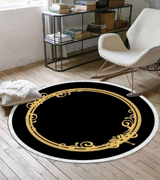 Birkilim Yuvarlak Yıkanabilir Dekoratif Halı İpeksi Kaymaz Taban | MLN-IP-YU-HS-304