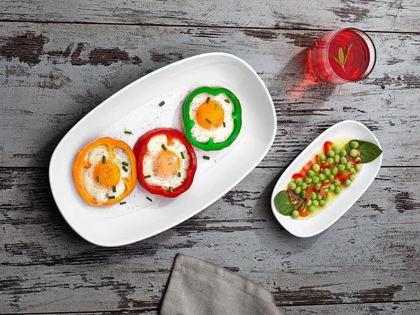 Çeyiz Diyarı | 6'lı Moll Melamin Dikdörtgen Kayık Servis Tabak Seti